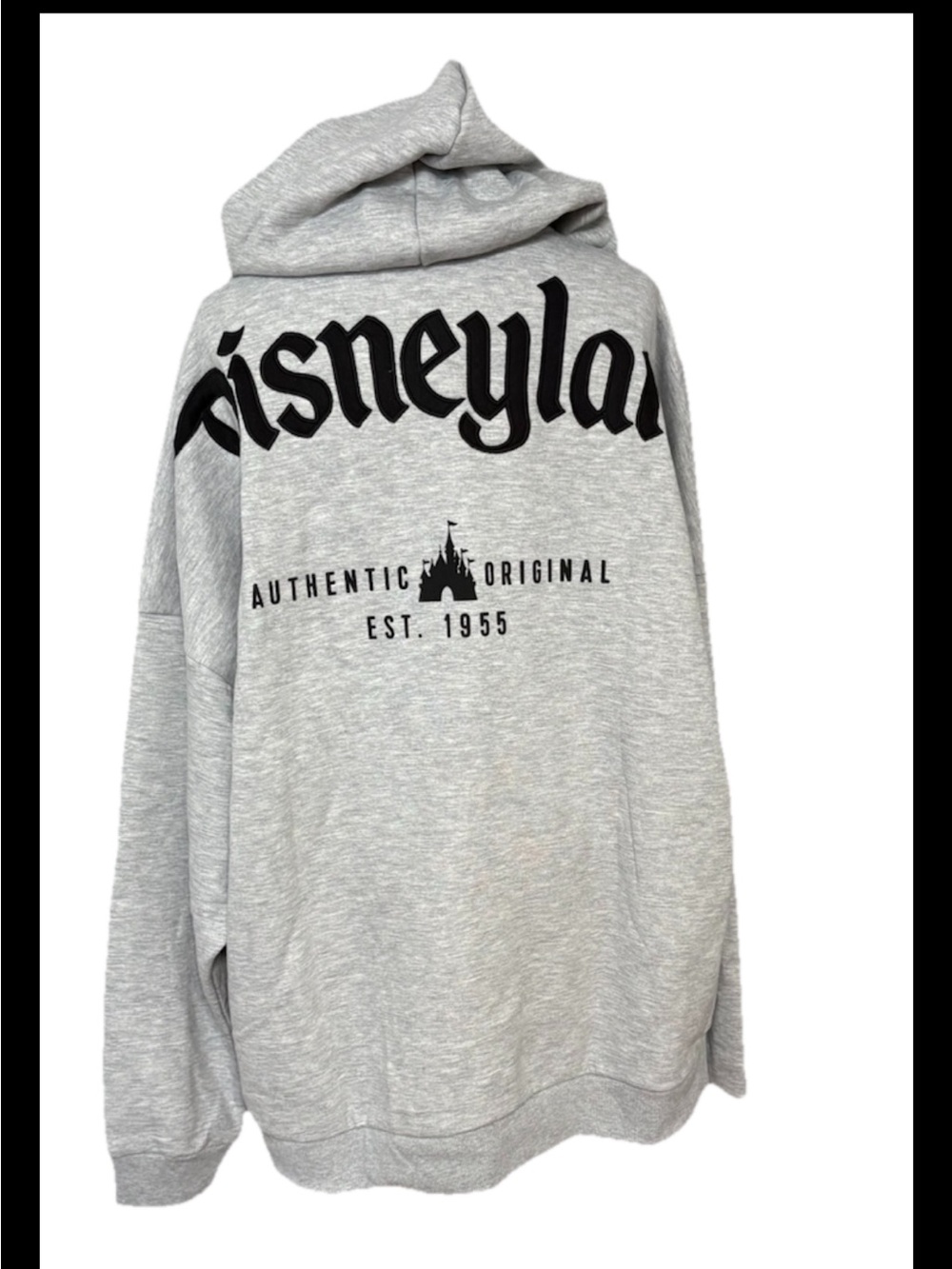 Disney Disneyland original Sweater Zip up Hoodie  Authentic Exclusive XL Grey wi